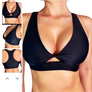 Black Twist Bra- Pole Dance Top- NWT
